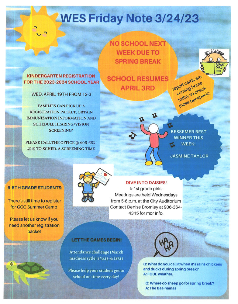 Washington Elementary Weekly Newsletter