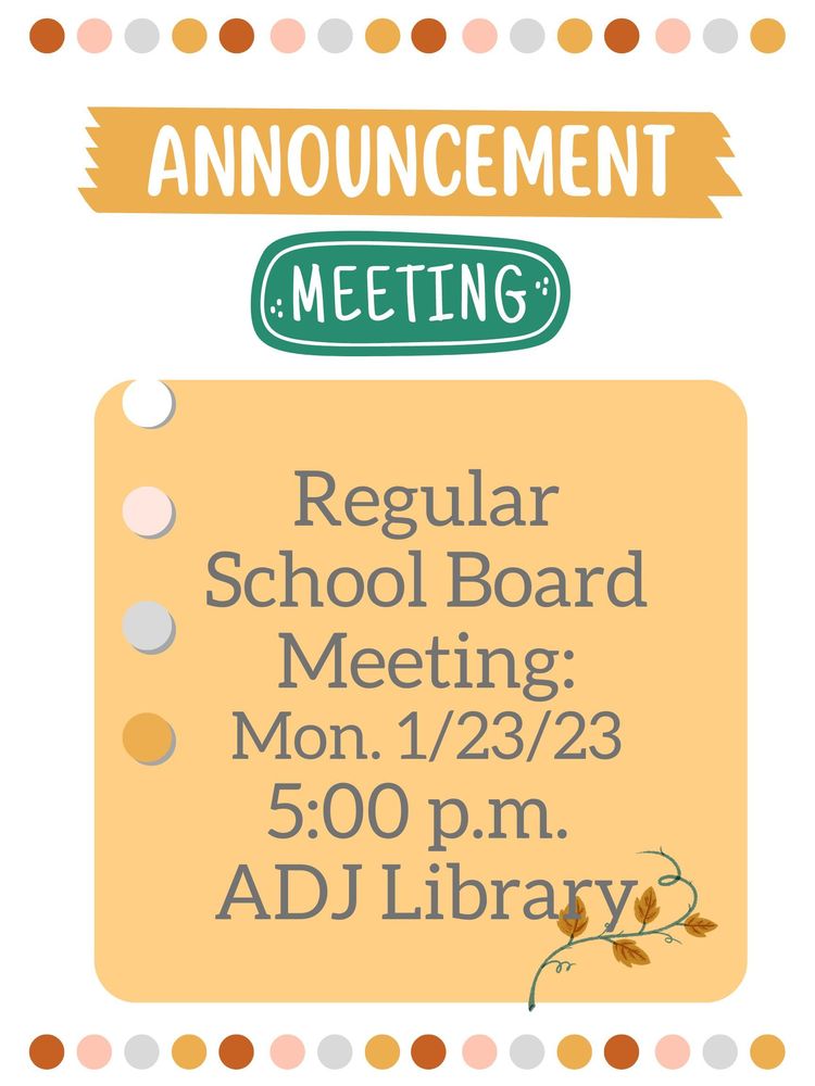 Bessemer School Board  meeting notice