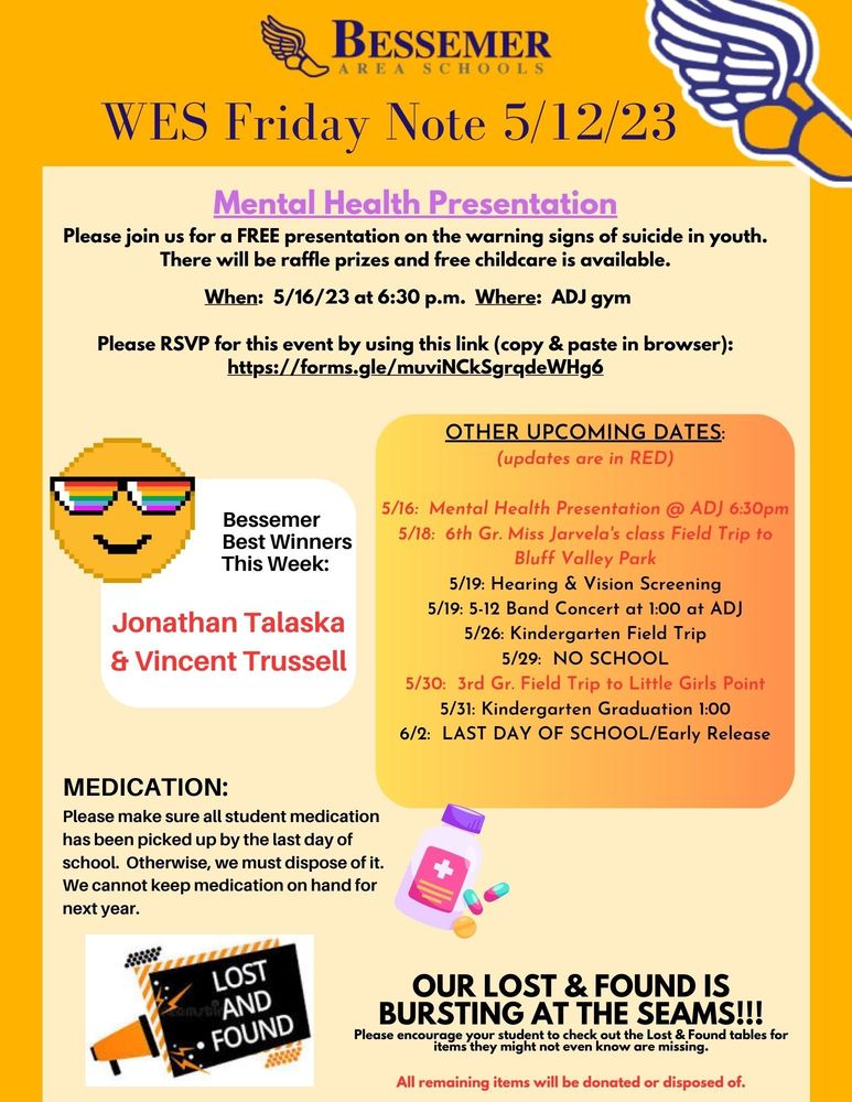 Washington Elementary Weekly Newsletter