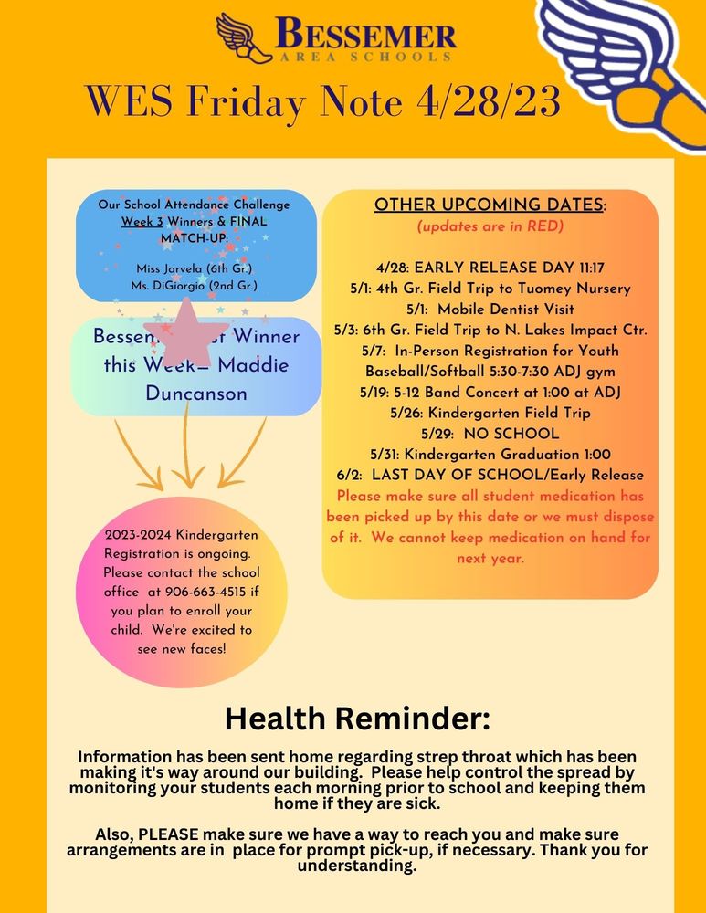 Washington Elementary Weekly Newsletter