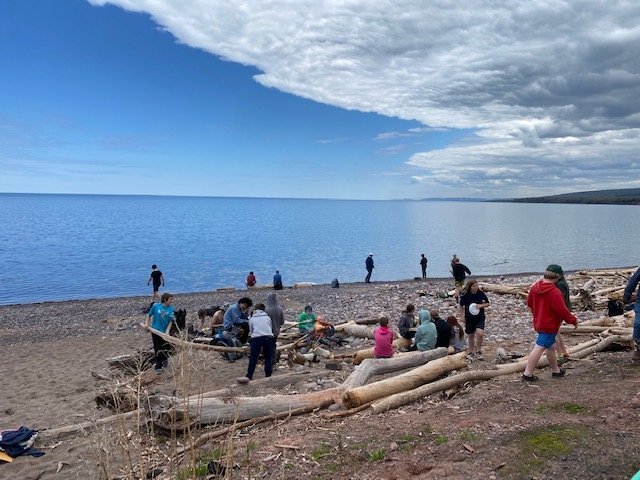 Jr High Students enjoyed a day at Little Girl's Point for a Field Trip