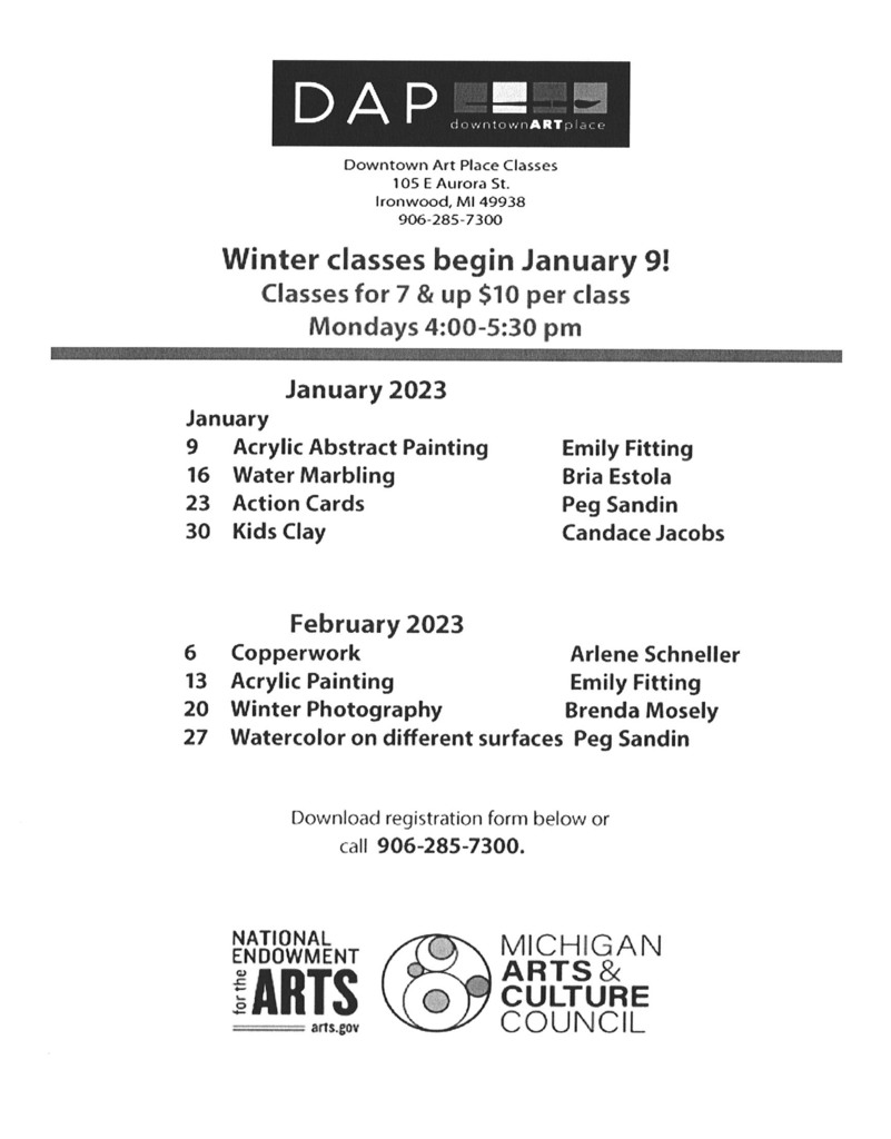 information regarding student art classes