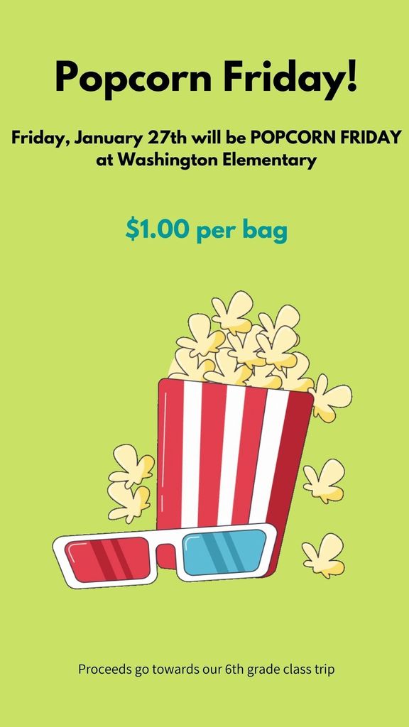 flyer announcing sale of popcorn