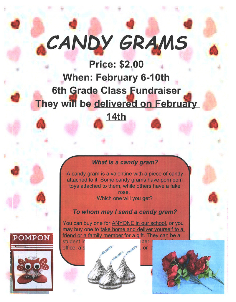 flyer advertising sale of candy grams