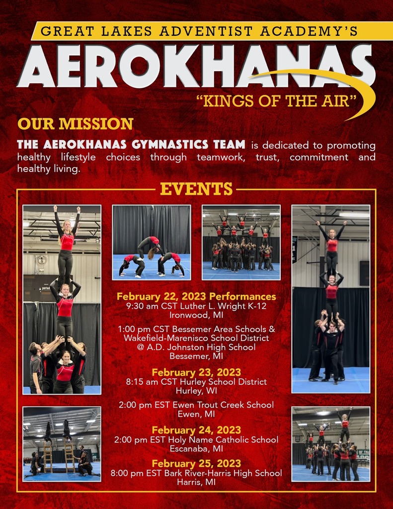 On Tuesday, our students, along with the students from the Wakefield-Marenisco School District, will be treated to a fun presentation from the Aerokhanas Gymnastics Team.  This event is NOT open to the public.