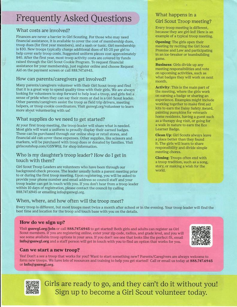 Girl Scout flyer